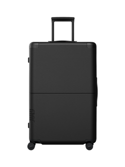 July Checked Plus 4-Wheel 77cm Large Suitcase, Charcoal
