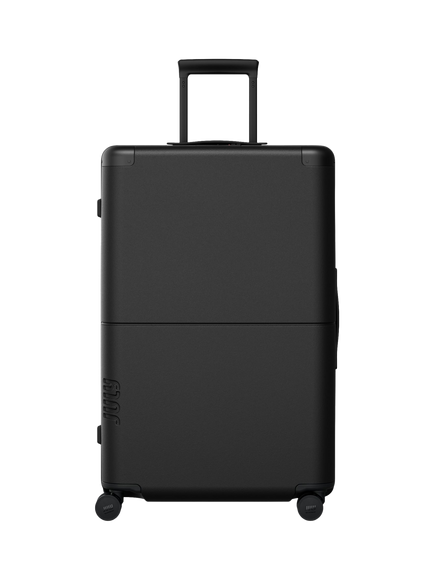 July Checked Plus 4-Wheel 77cm Large Suitcase, Charcoal
