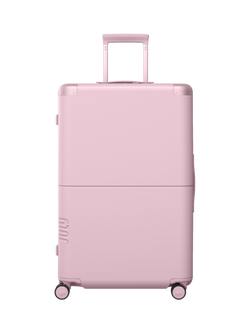 July Checked Plus 4-Wheel 77cm Large Suitcase, Blush Pink