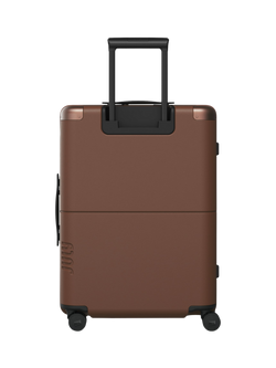 July Checked 4-Wheel 55cm Medium Suitcase - view 2, Dark Brown