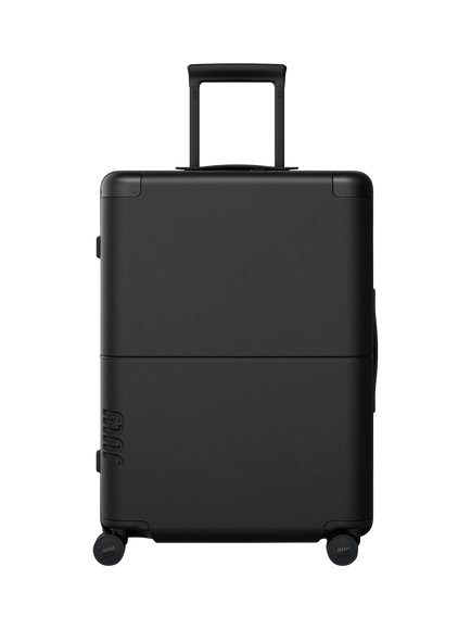 July Checked 4-Wheel 55cm Medium Suitcase, Charcoal