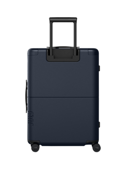 July Checked 4-Wheel 55cm Medium Suitcase - view 2, Navy
