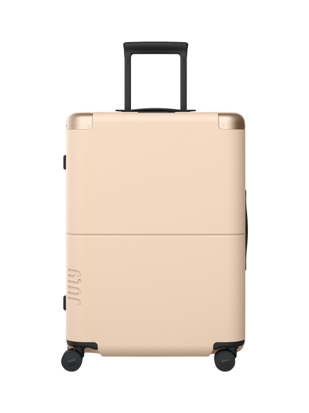 July Checked Expandable 4-Wheel 66cm Medium Suitcase, Sand