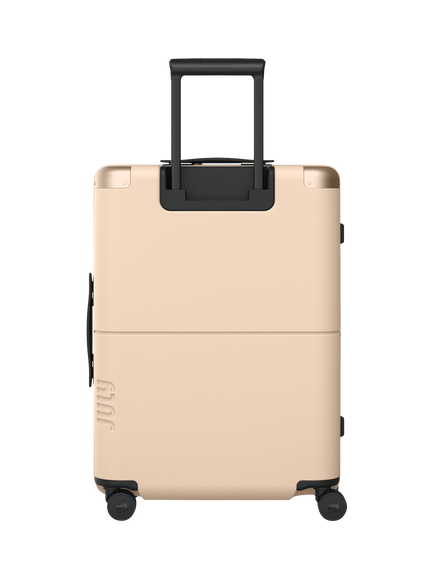 July Checked Expandable 4-Wheel 66cm Medium Suitcase - view 2, Sand