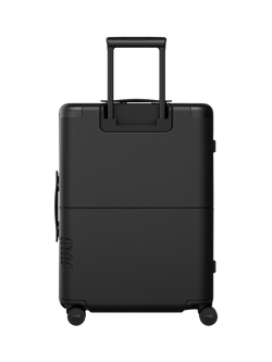 July Checked Expandable 4-Wheel 66cm Medium Suitcase - view 2, Charcoal