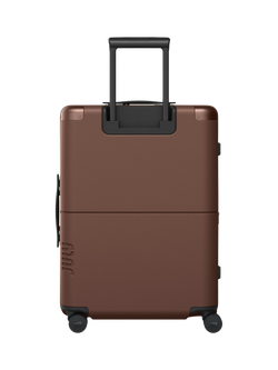 July Checked Expandable 4-Wheel 66cm Medium Suitcase - view 2, Dark Brown