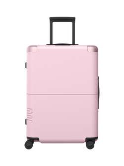 July Checked 4-Wheel 55cm Medium Suitcase, Blush Pink