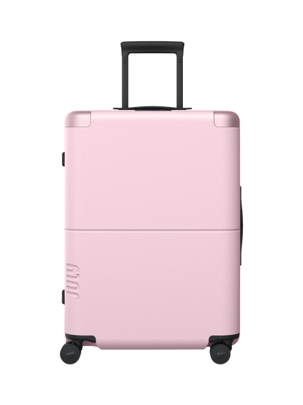 July Checked 4-Wheel 55cm Medium Suitcase, Blush Pink
