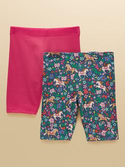 Joules Kids' Cycling Shorts, Pack of 2, Pink, Pink