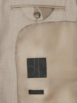 John Lewis Premium Sharkskin Wool Regular Fit Suit Jacket, Neutral - view 2, Neutral