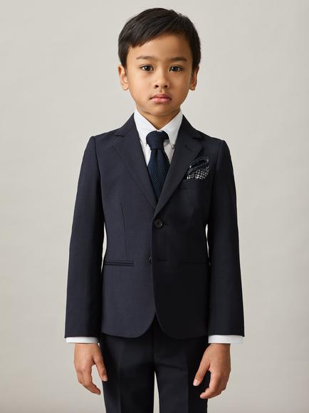 Reiss Kids' Hope Wool Blend Blazer, Navy, Navy
