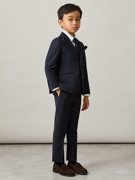 Reiss Kids' Hope Wool Blend Blazer, Navy - view 2, Navy