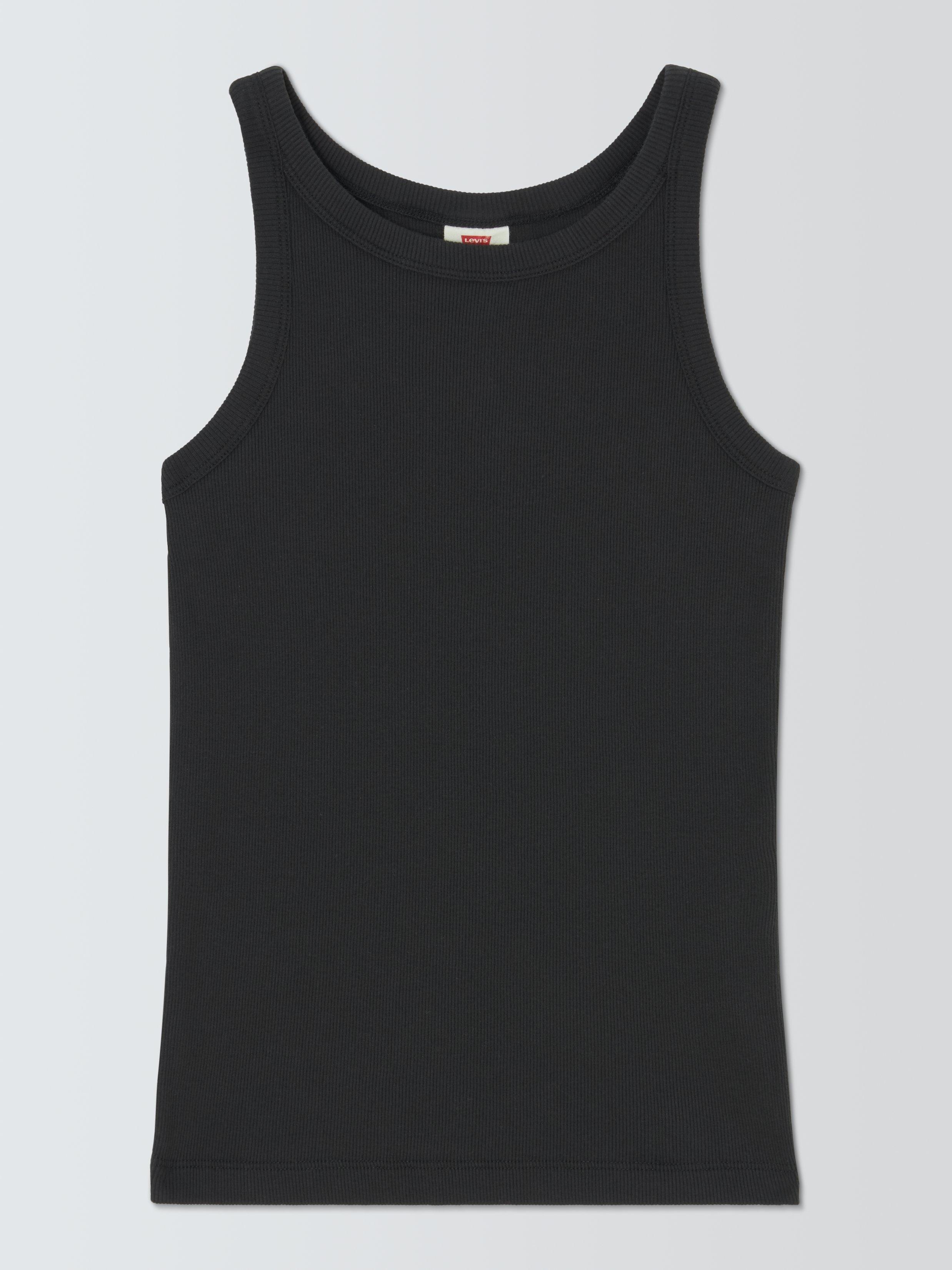 Product image 1 of 1, which shows Levi's Essential Racerback Vest Top, Caviar, XXS