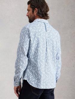 White Stuff Finsbury Cotton Regular Fit Floral Shirt, White/Multi - view 2, White/Multi