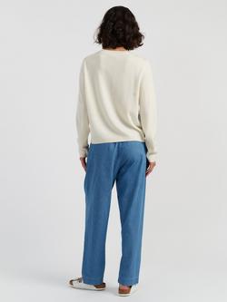 Chinti & Parker Argyle Wool Rich Jumper, Cream - view 2, Cream