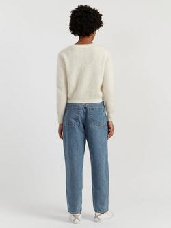 Chinti & Parker Crew Neck Pure Brushed Cashmere Jumper - view 2, Cream