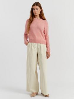 Chinti & Parker Pure Cashmere Cloud Crew Neck Jumper, Pink Marl
