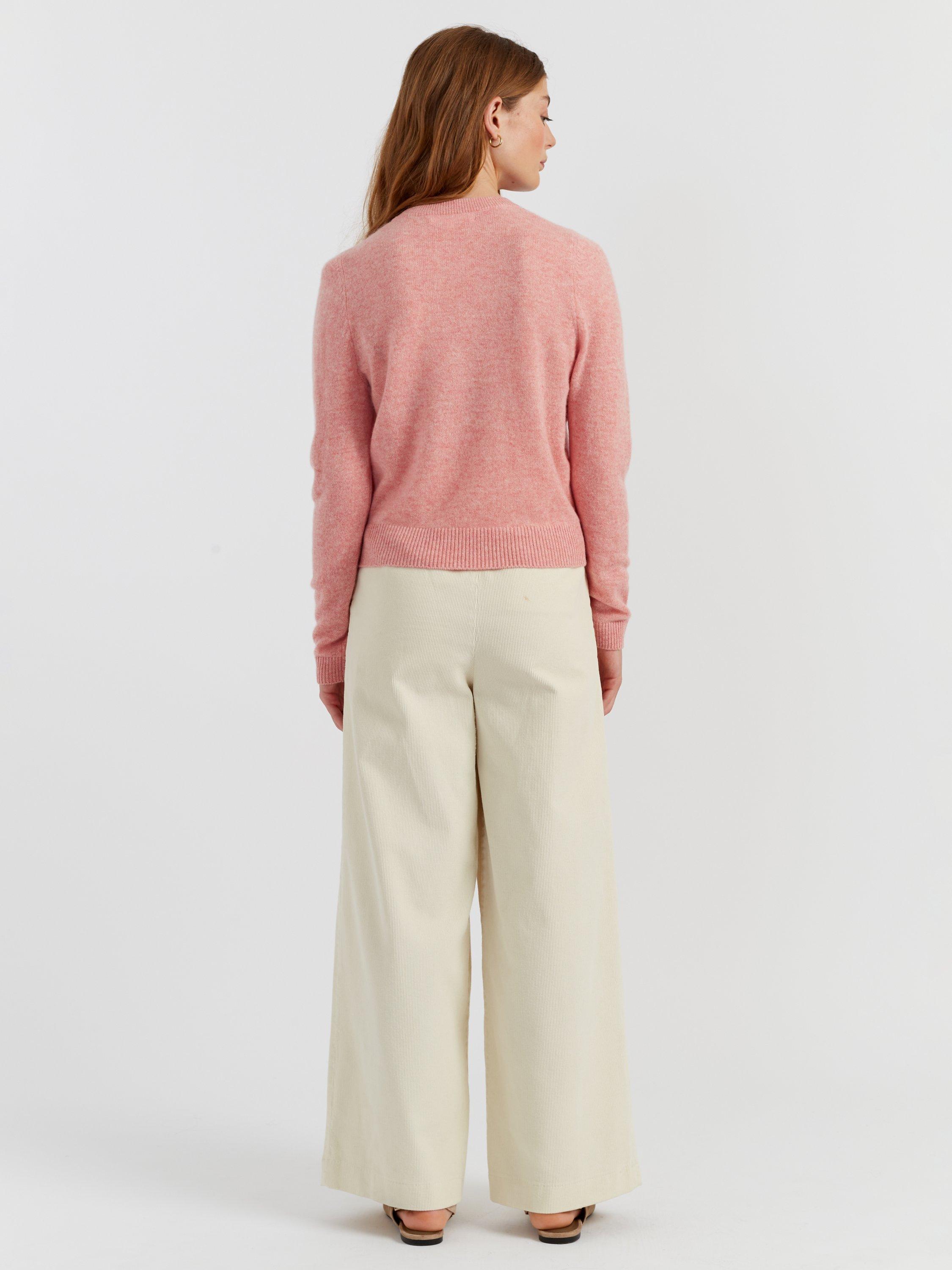 Product image 2 of 5, which shows Chinti & Parker Pure Cashmere Cloud Crew Neck Jumper, Pink Marl, XS