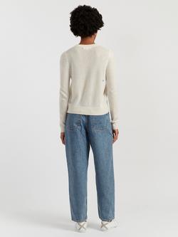 Chinti & Parker Pure Cashmere Cloud Crew Neck Jumper - view 2, Cream