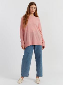 Chinti & Parker Pure Cashmere Cloud Slouchy Jumper, Pink Marl