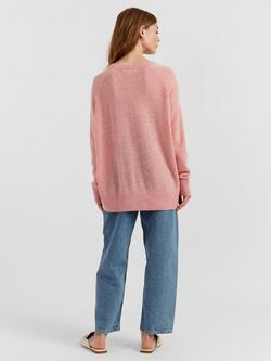 Chinti & Parker Pure Cashmere Cloud Slouchy Jumper - view 2, Pink Marl