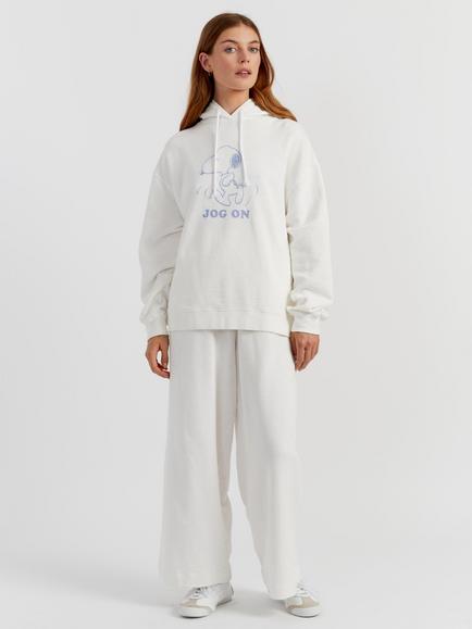 Chinti & Parker Snoopy Jog On Hoodie, Cream