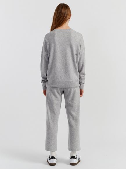 Chinti & Parker Wool Rich Snoopy Jog On Sweatshirt, Light Grey - view 2, Light Grey