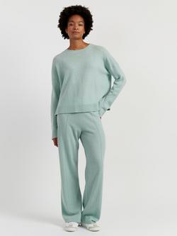 Chinti & Parker Crew Neck Relaxed Wool Rich Jumper, Dusty Mint, Dusty Mint
