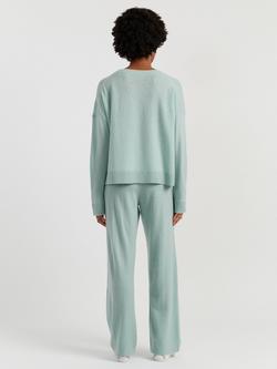 Chinti & Parker Crew Neck Relaxed Wool Rich Jumper, Dusty Mint - view 2, Dusty Mint