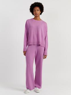 Chinti & Parker Crew Neck Relaxed Wool Rich Jumper, Lilac, Lilac