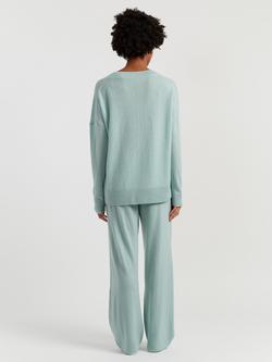 Chinti & Parker Slouchy Wool Rich Jumper - view 2, Dusty Mint