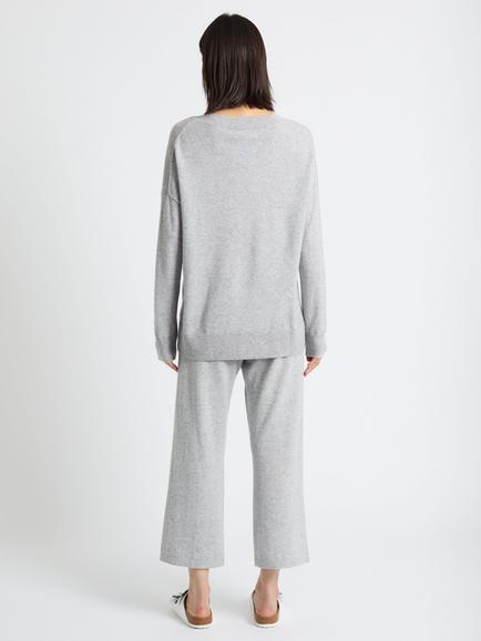 Chinti & Parker Slouchy Wool Rich Jumper - view 2, Light Grey