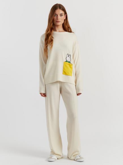 Chinti & Parker Miffy Peak Wool Rich Jumper, Cream