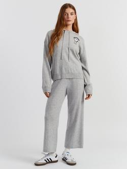 Chinti & Parker Wool Rich Snoopy Peanuts Hoodie, Light Grey, Light Grey