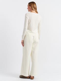 Chinti & Parker Scoop Neck Pure Wool Jumper - view 2, Cream