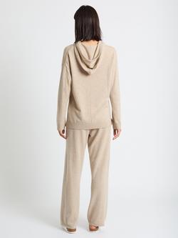 Chinti & Parker Wool Rich Basics Relaxed Hoodie, Soft Oat - view 2, Soft Oat