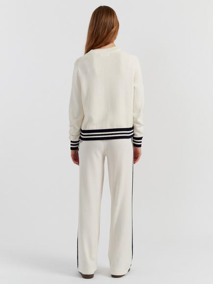 Chinti & Parker Snoopy Varsity Jumper - view 2, Cream