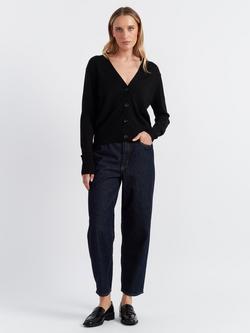 Chinti & Parker V-Neck Pure Wool Cardigan, Black