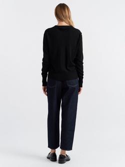 Chinti & Parker V-Neck Pure Wool Cardigan - view 2, Black