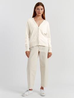 Chinti & Parker V-Neck Pure Wool Cardigan, Cream