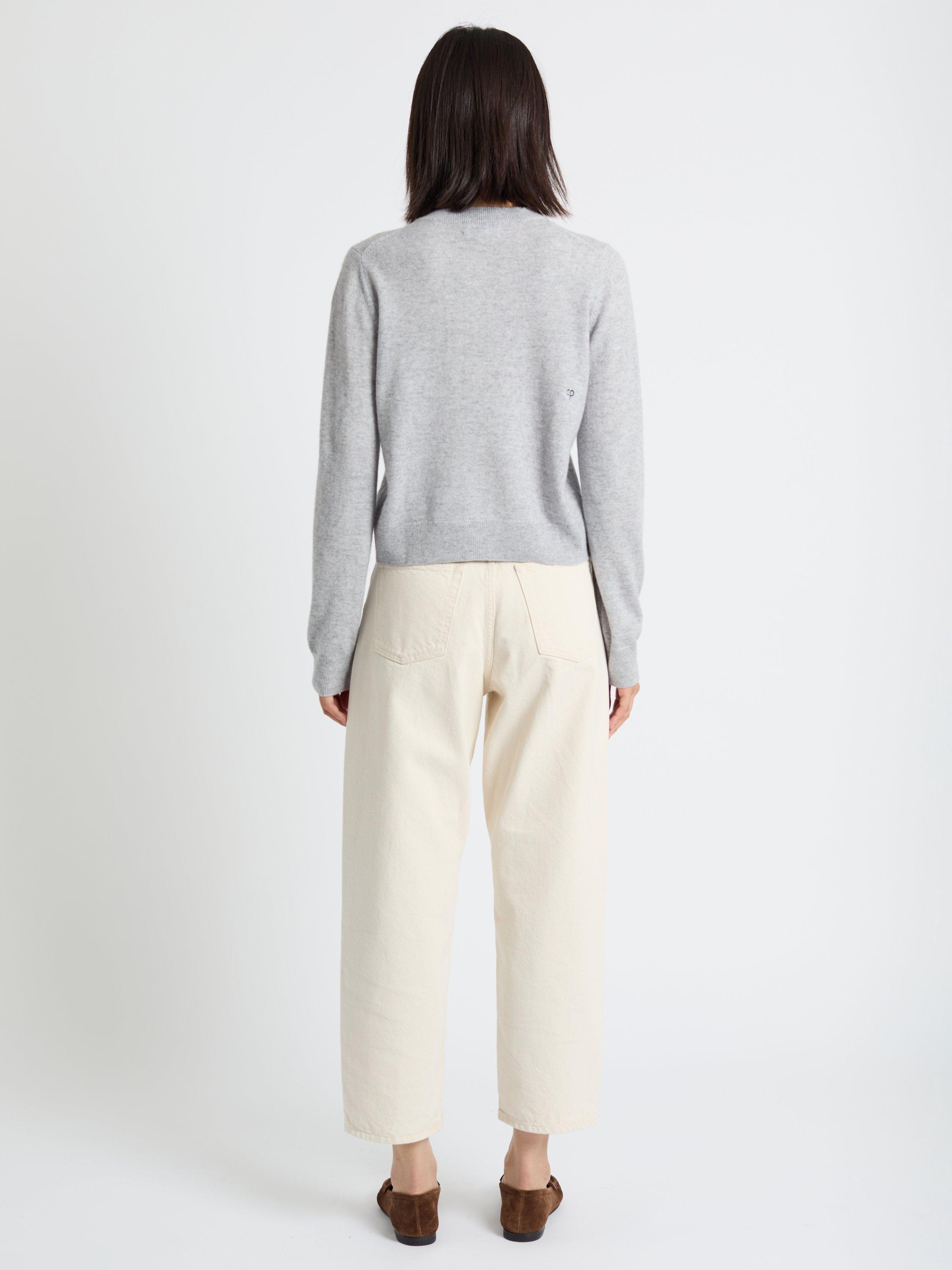 Product image 2 of 4, which shows Chinti & Parker Wool Rich Sneaky Snoopy Cardigan, Light Grey, XS