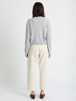 Chinti & Parker Wool Rich Sneaky Snoopy Cardigan - view 2, Light Grey