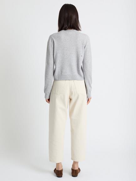 Chinti & Parker Wool Rich Sneaky Snoopy Cardigan - view 2, Light Grey