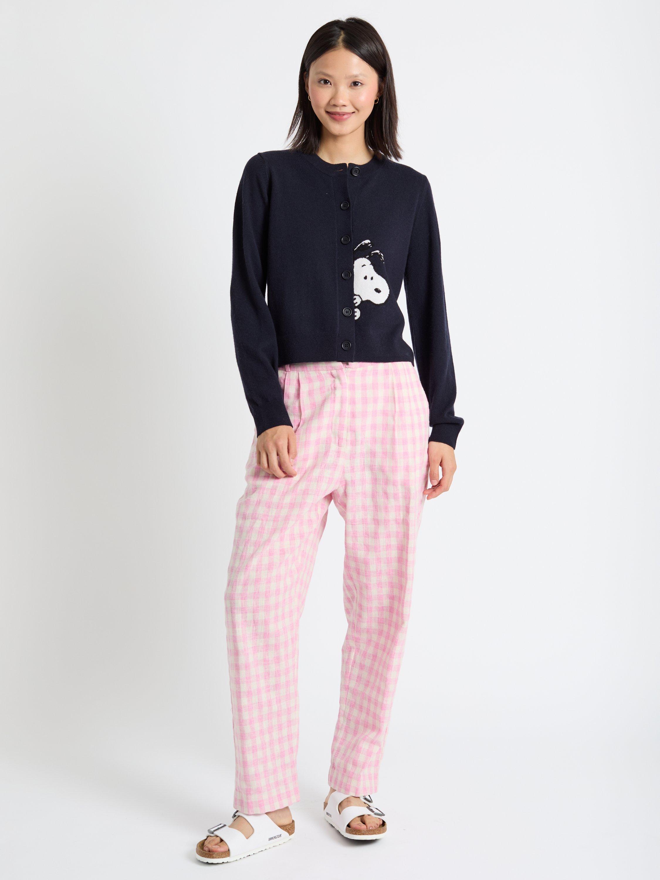 Product image 1 of 4, which shows Chinti & Parker Wool Rich Sneaky Snoopy Cardigan, Navy, XS
