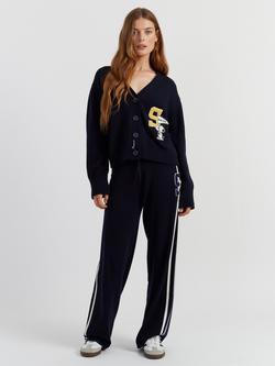 Chinti & Parker Snoopy Varsity Cardigan, Navy