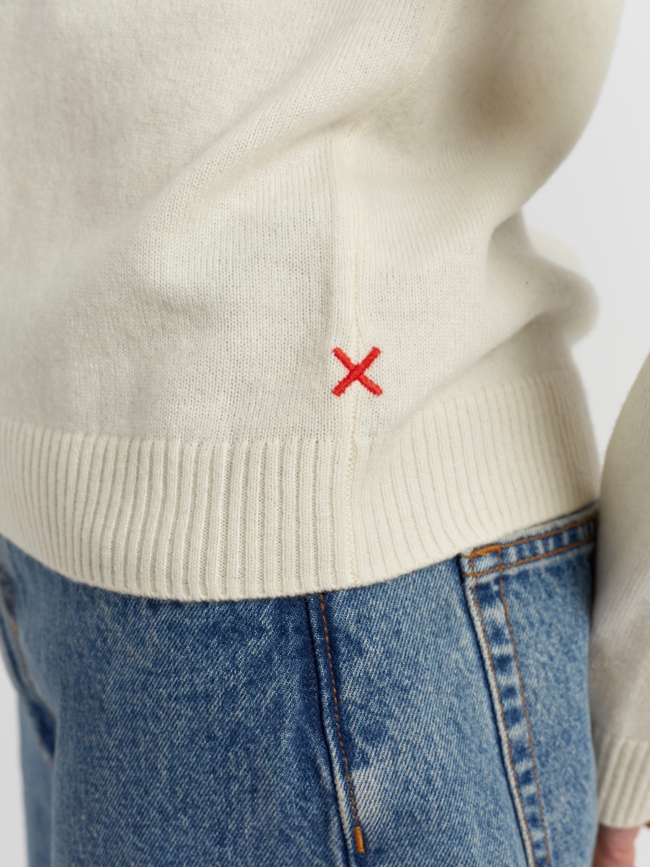 Product image 5 of 5, which shows Chinti & Parker Wool Rich Basics Polo Sweater, Cream, XS