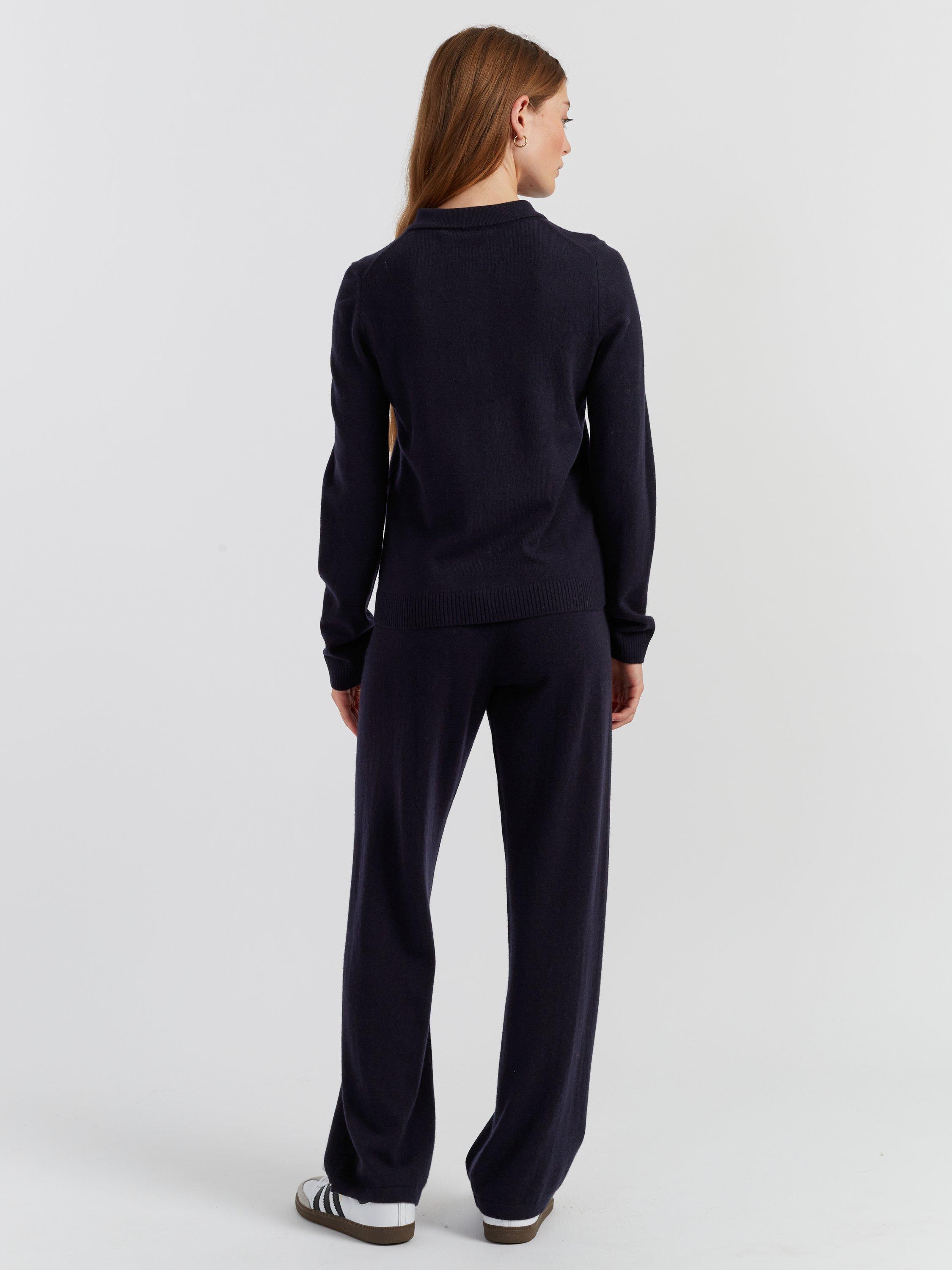 Product image 2 of 4, which shows Chinti & Parker Wool Rich Basics Polo Sweater, Navy, XS