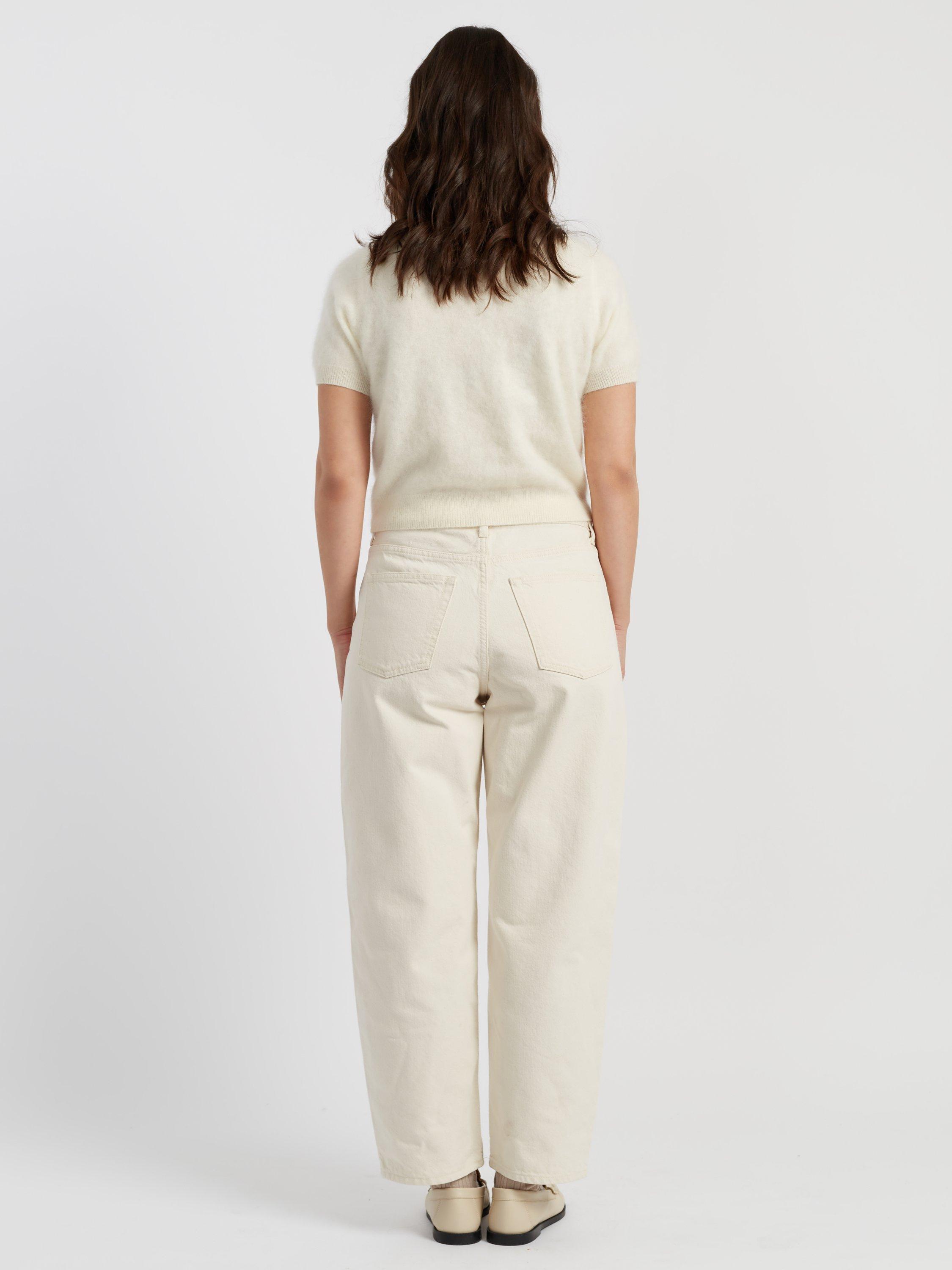 Product image 2 of 5, which shows Chinti & Parker Button Down Pure Brushed Cashmere Top, Cream, XS