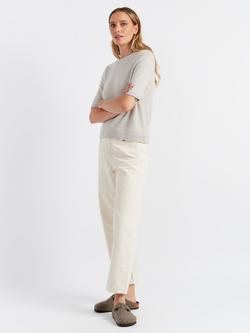 Chinti & Parker Pure Cashmere Cloud Crew Neck T-Shirt, Taupe