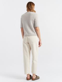 Chinti & Parker Pure Cashmere Cloud Crew Neck T-Shirt - view 2, Taupe